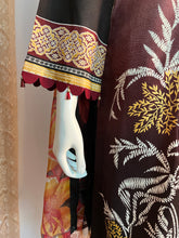 Load image into Gallery viewer, 3-Piece Maroon Gradient Embellished Borders W/ Chiffon Dupatta