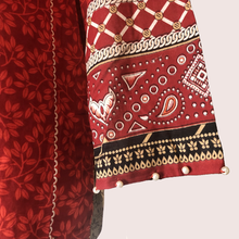 Load image into Gallery viewer, Red 3-Piece with Pearl Embellishements W/ Chiffon Dupatta