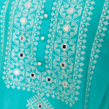 Load image into Gallery viewer, Turquoise Embroidered Lawn Kurti