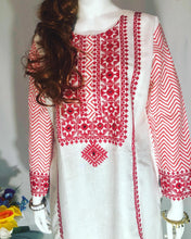 Load image into Gallery viewer, White Embroidered Lawn Kurti