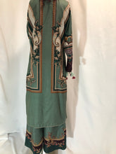 Load image into Gallery viewer, Teal 2-Piece w/ Printed Plazo Pants